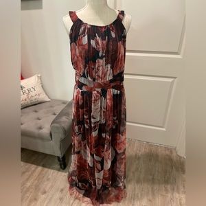 New Candalite women’s Dress 3x floral formal Maxi Sheer dress with lining